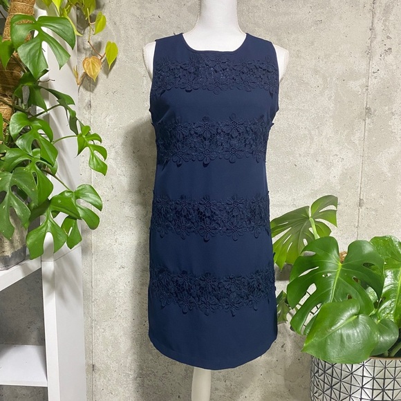 ezra Dresses & Skirts - Ezra lace zipper back shift sleeveless dress